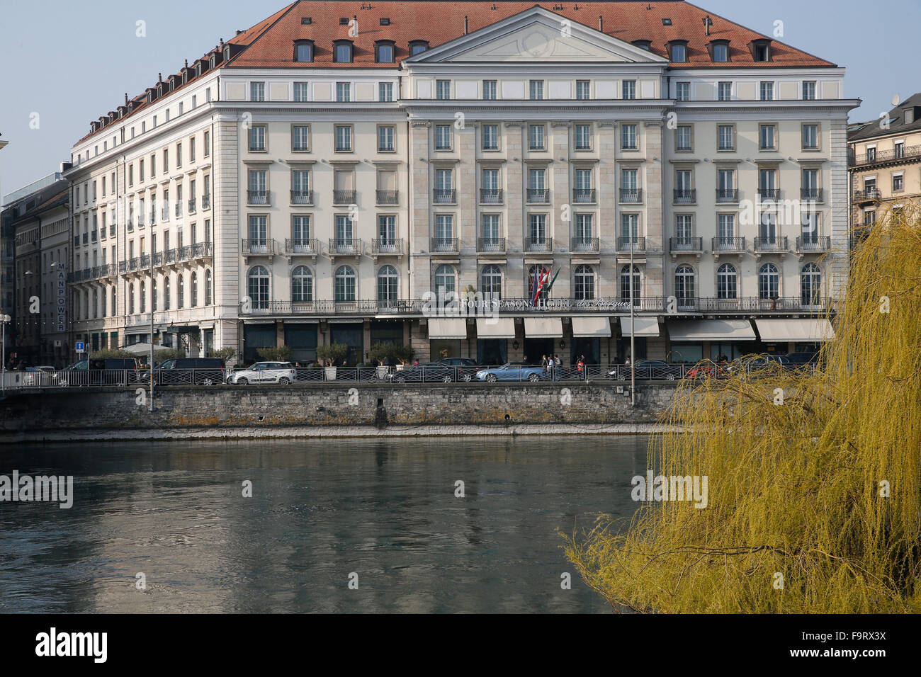 Four Seasons Hotel in Geneva. Stock Photo
