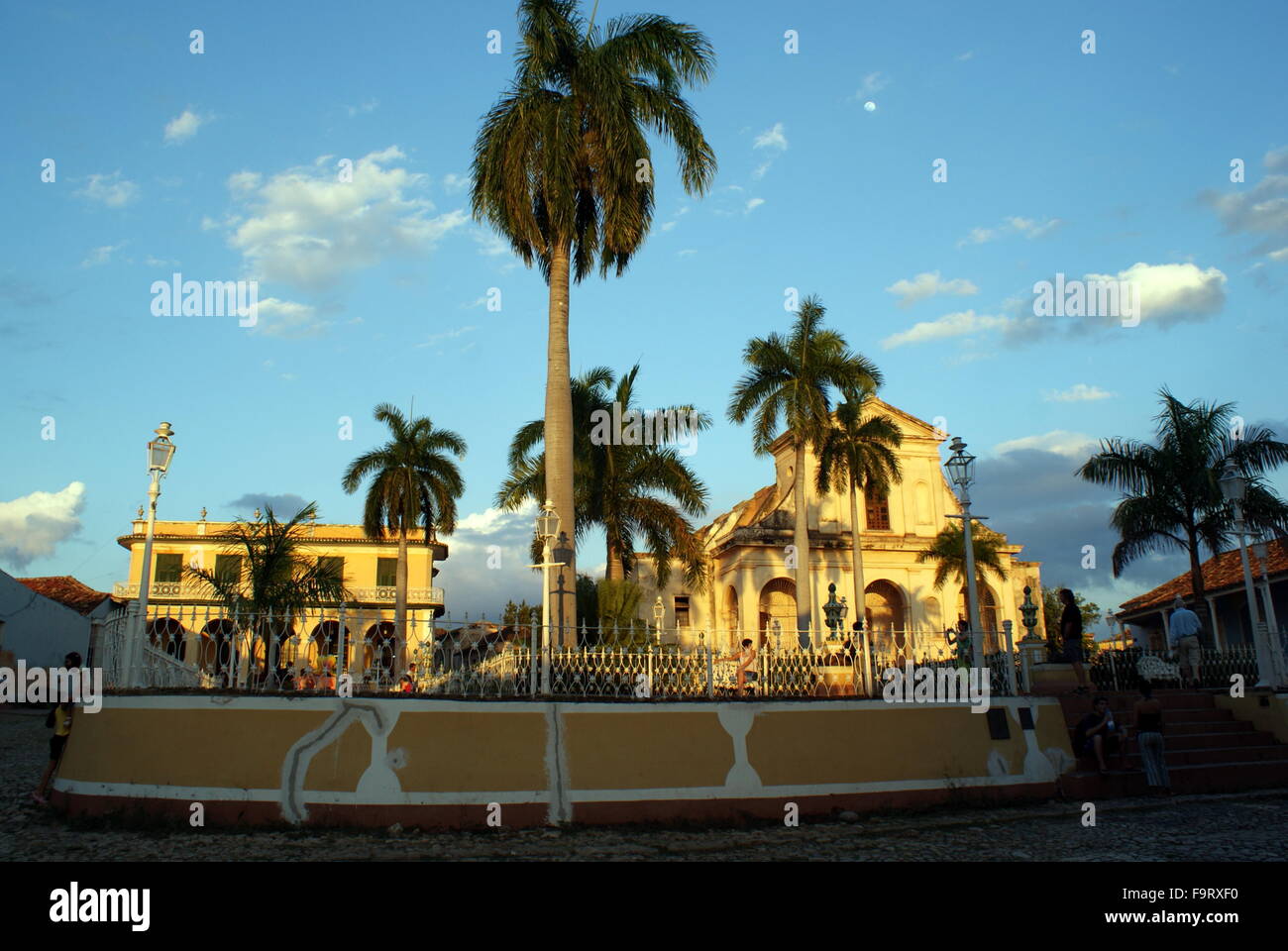 Brunet Palace and Church of the Holy Trinity, Plaza Mayor, Trinidad, Cuba Stock Photo