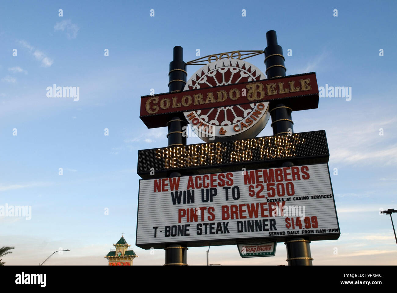 Colorado Belle Hotel Casino Sign Laughlin Nevada Usa Stock