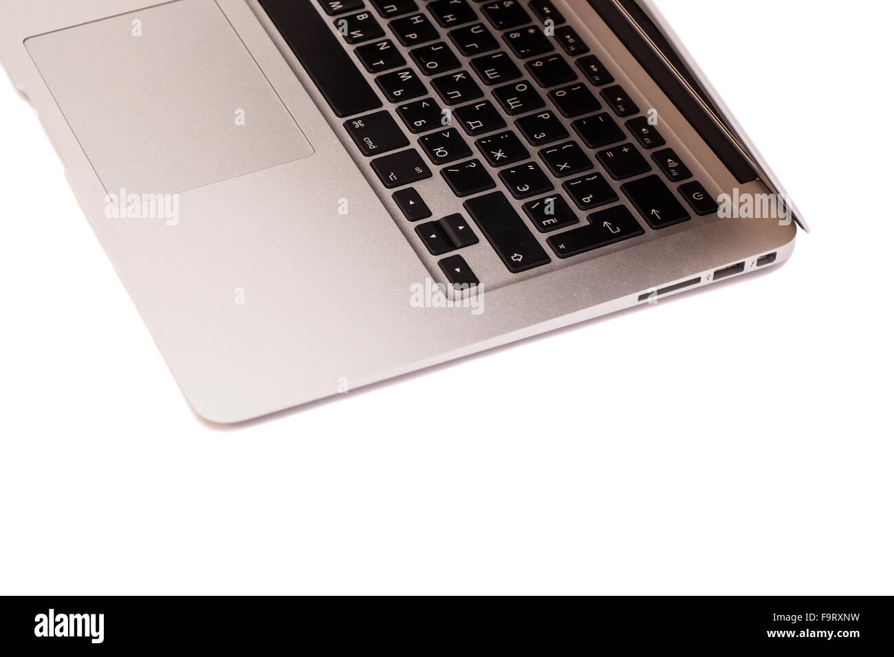 Laptop isolated on white background Stock Photo - Alamy