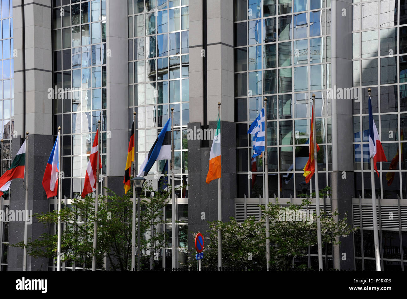 European Parliament,Espace Leopold,European quarter,Brussels,Belgium Stock Photo