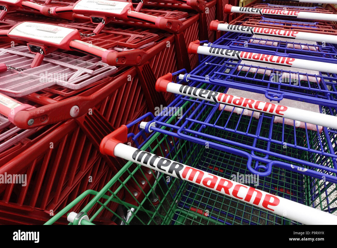 Supermarket trolleys Stock Photo Alamy