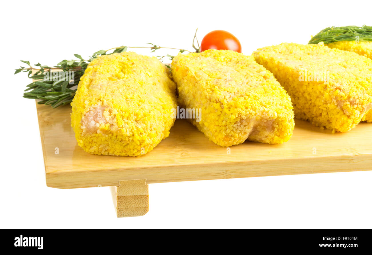 Frozen chicken cutlets Stock Photo Alamy
