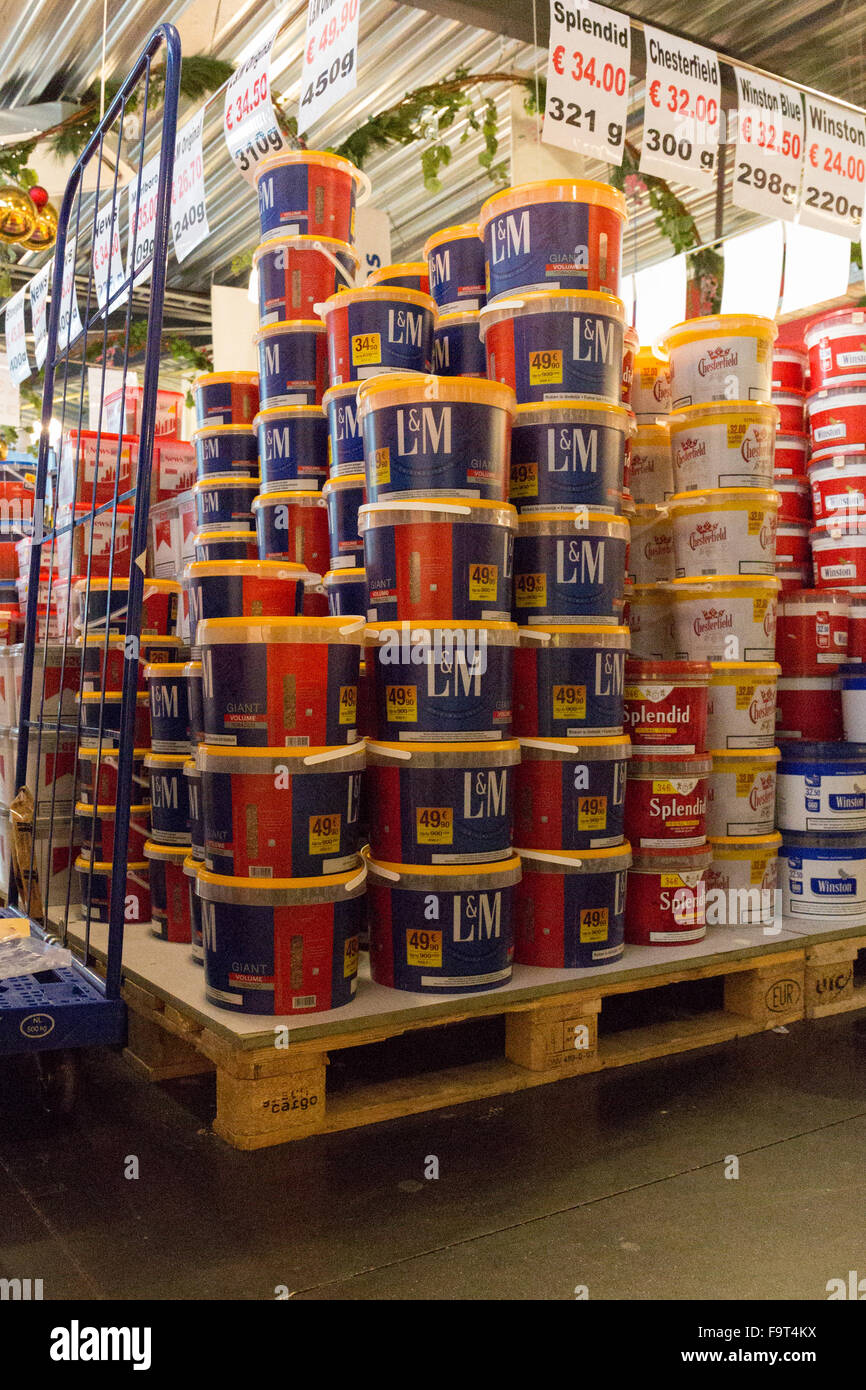 Duty Free Shops In Adinkerke Belguim Stock Photo Alamy