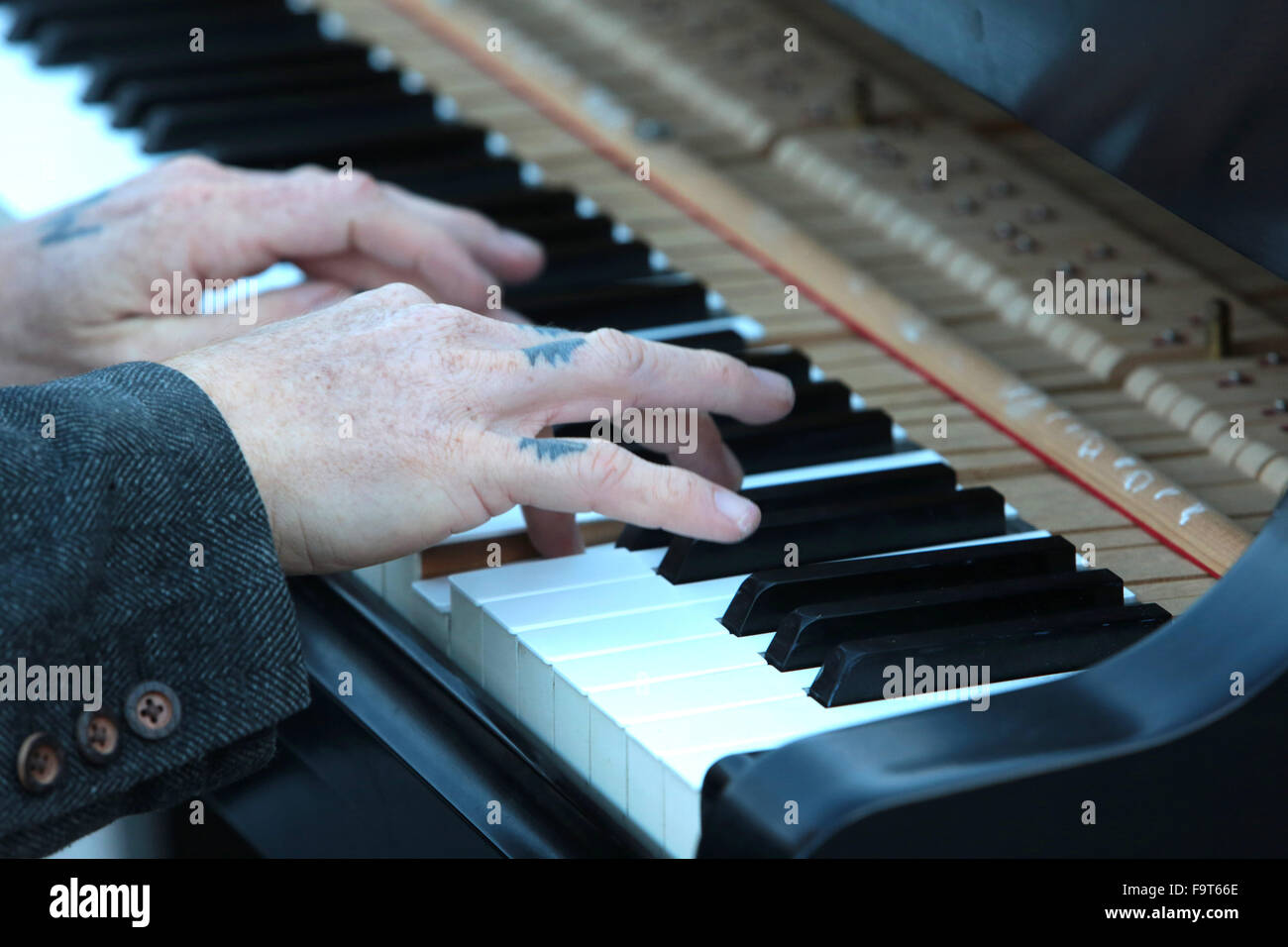 Pianist. Washington Square Park. Manhattan. Stock Photo