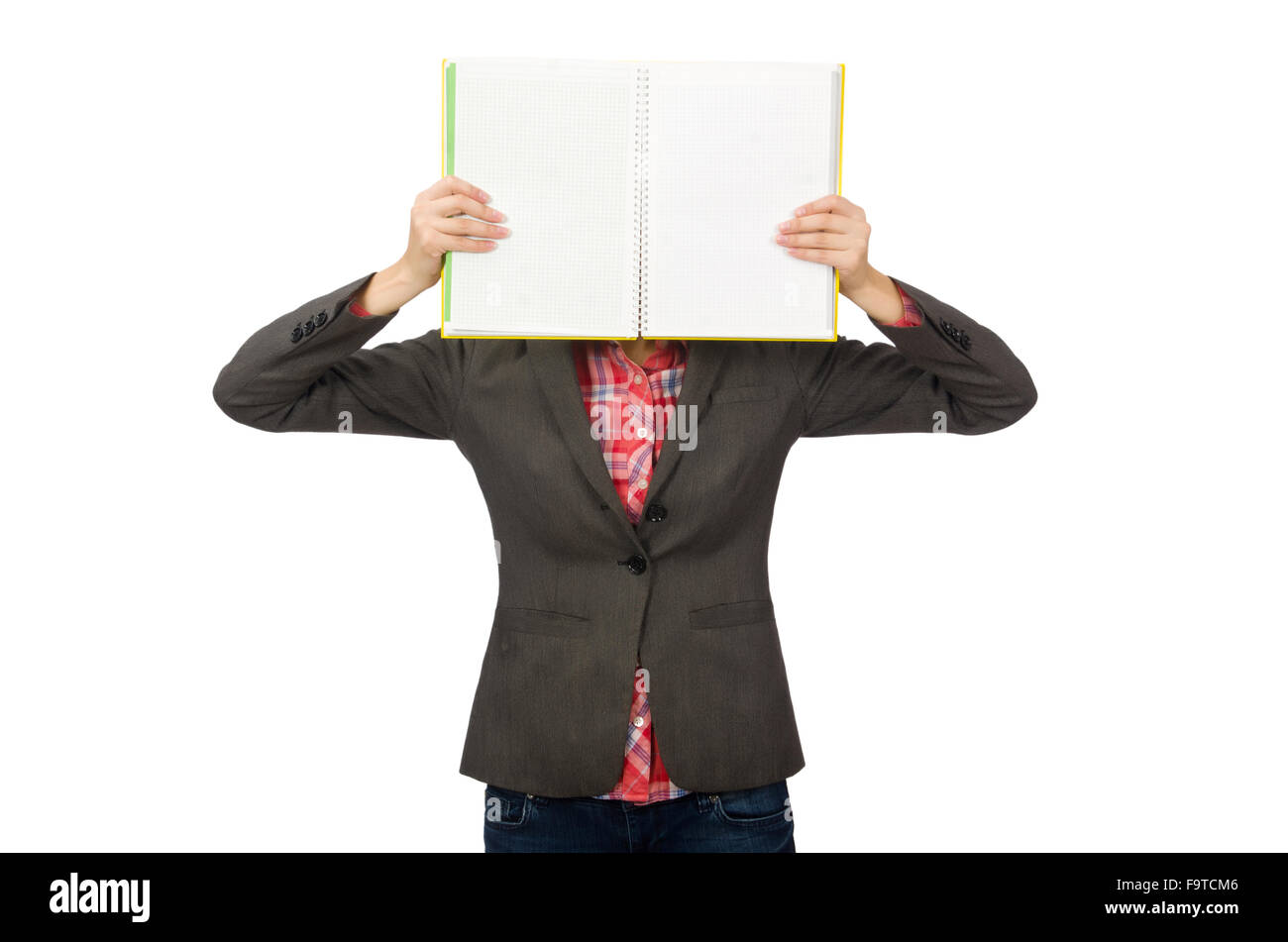 Young student isolated on white Stock Photo - Alamy