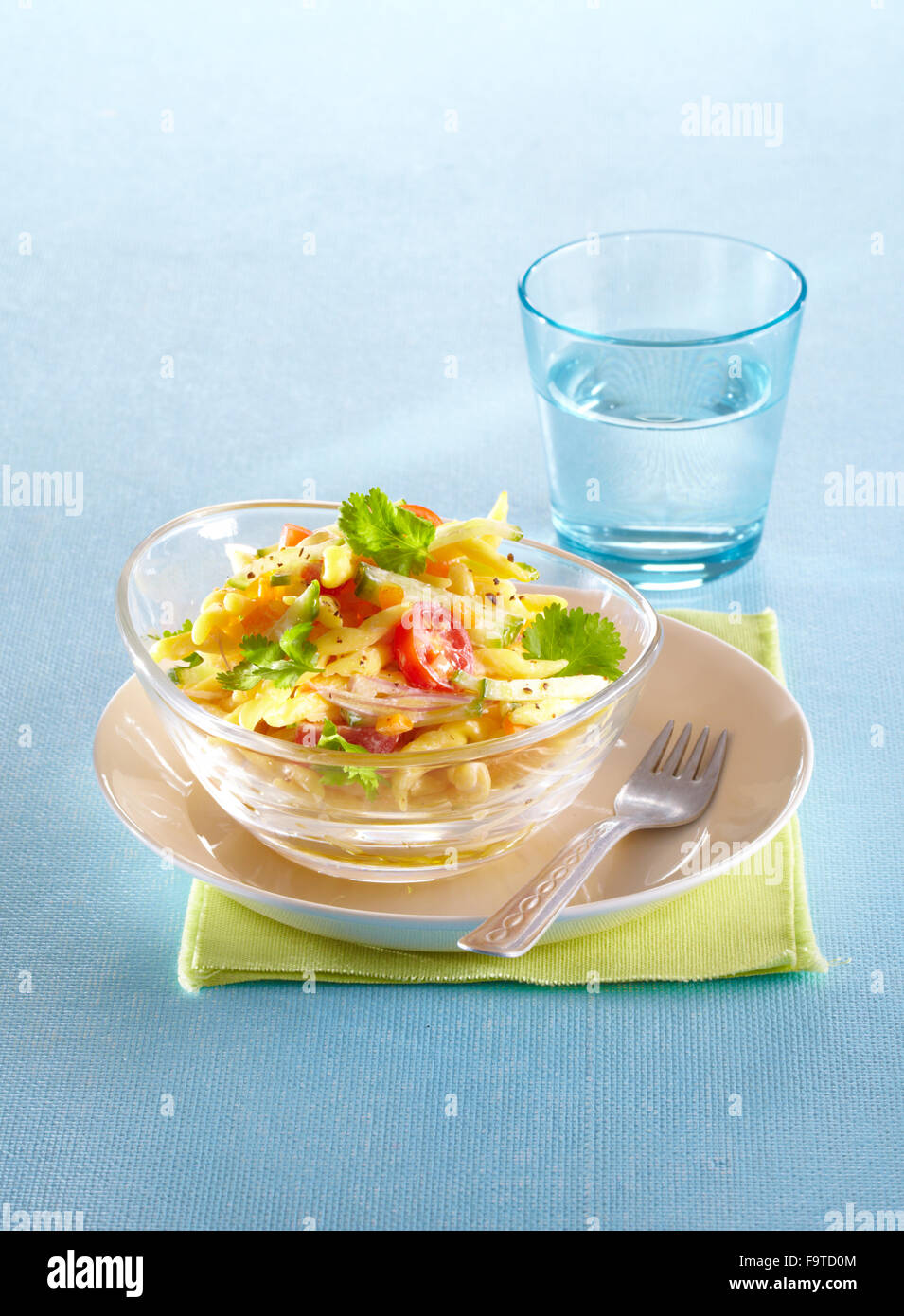 Pasta salad with yoghurt dressing Stock Photo Alamy