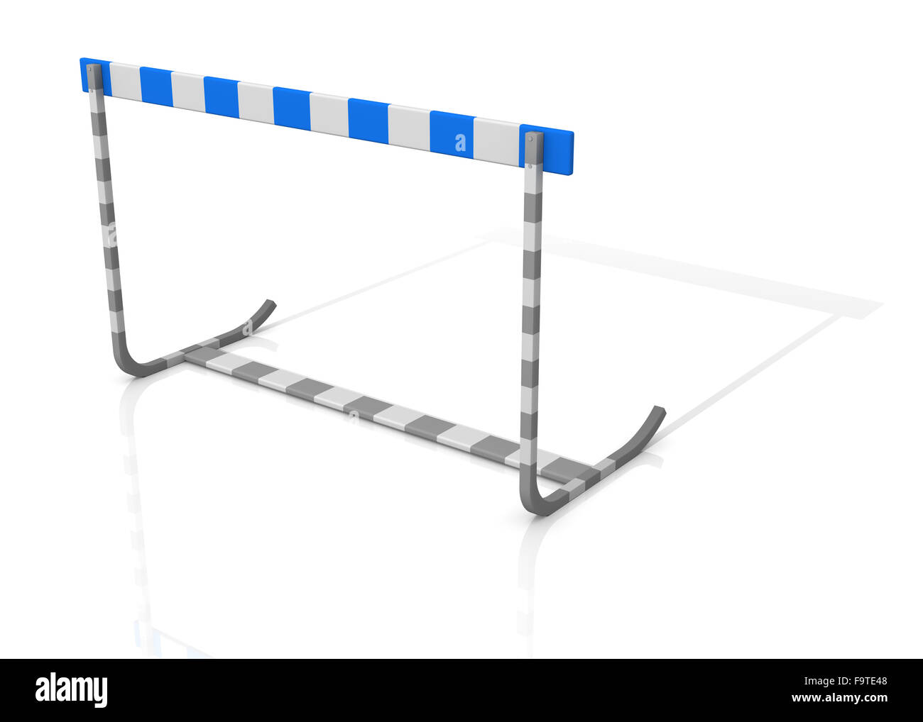 Athletics hurdle isolated on white background 3d rendering Stock