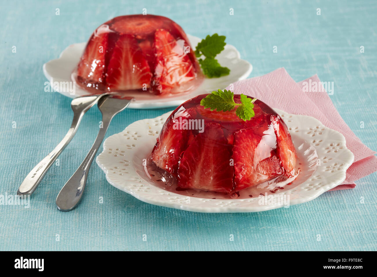 Strawberry and wine jelly Stock Photo Alamy