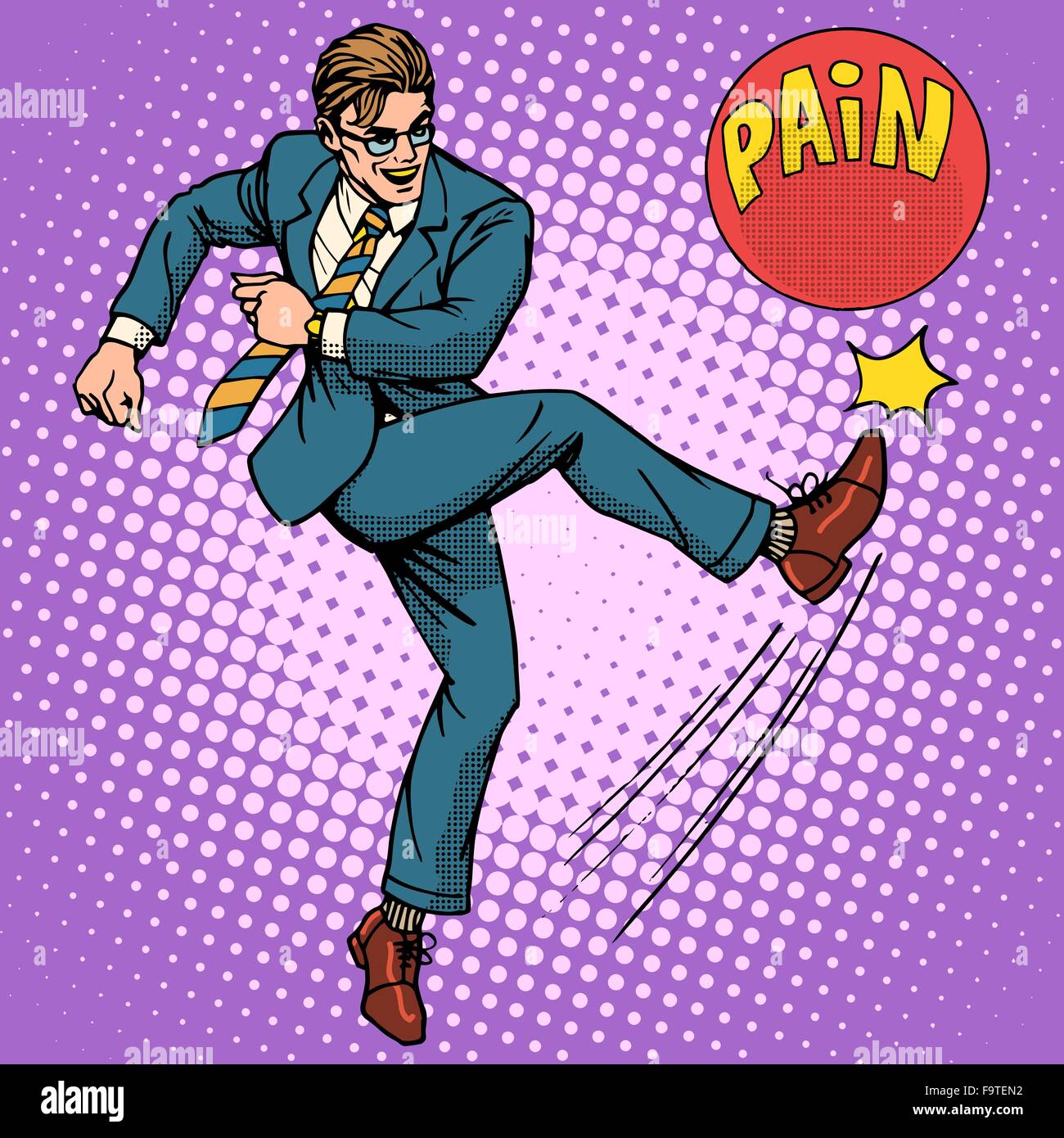 Man Hits Ball With Name Pain Stock Vector Image Art Alamy Man Hits Ball With Name Pain Stock Vector Image Art Alamy