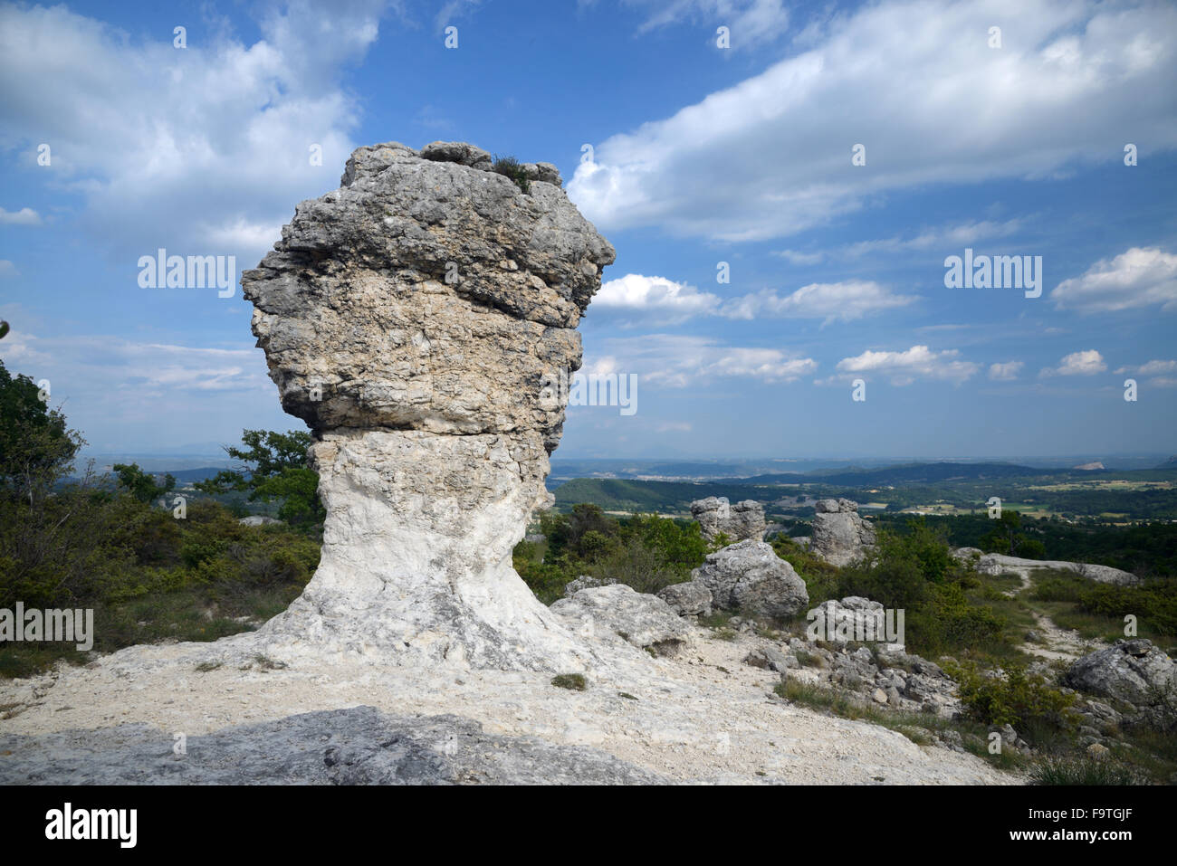 Hoodoo, Earth Pyramid or Fairy Chimney Les Mourres Rocks Forcalquier Alpes-de-Haute-Provence Luberon Provence France Stock Photo