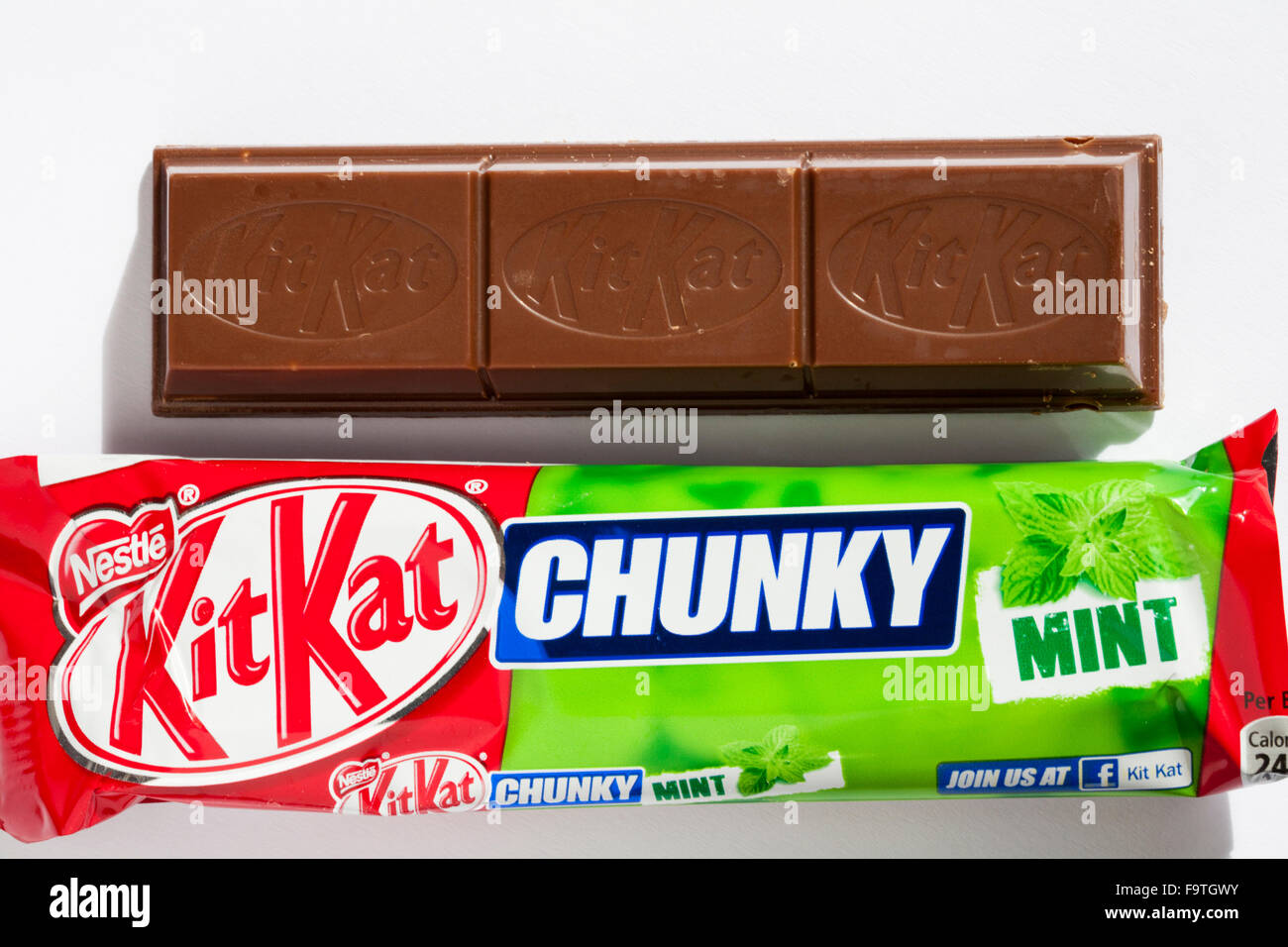 LVIV, UKRAINE - April 08, 2021: Kitkat mini chocolate bar in a wrapper on a  white background Stock Photo