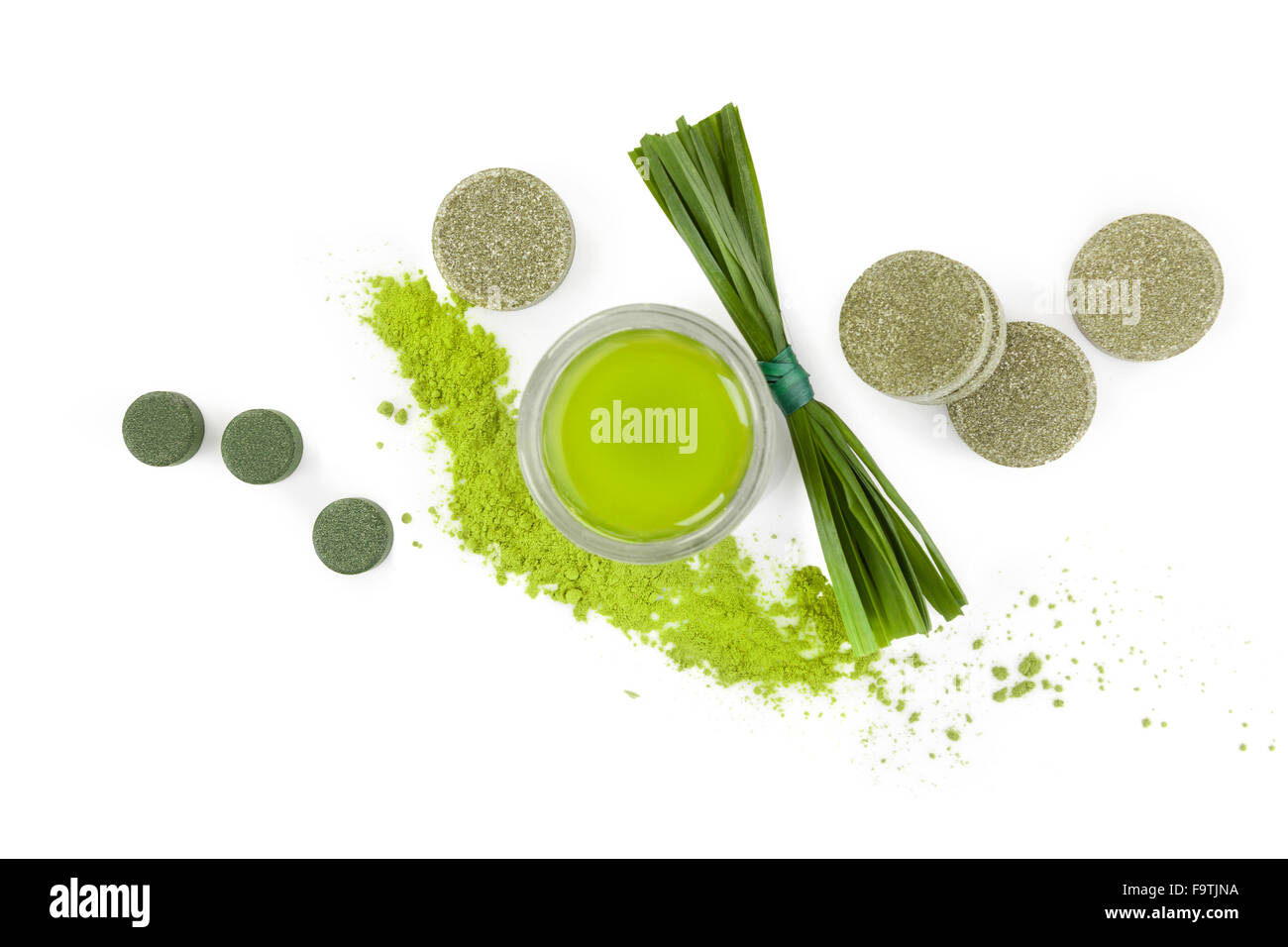 Spirulina wheat grass ground hires stock photography and images Alamy