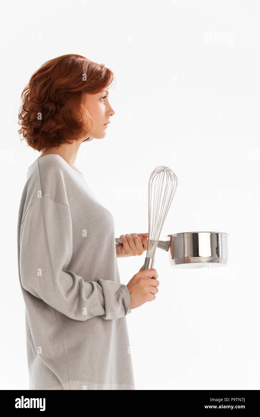 woman with a wire beater Stock Photo Alamy