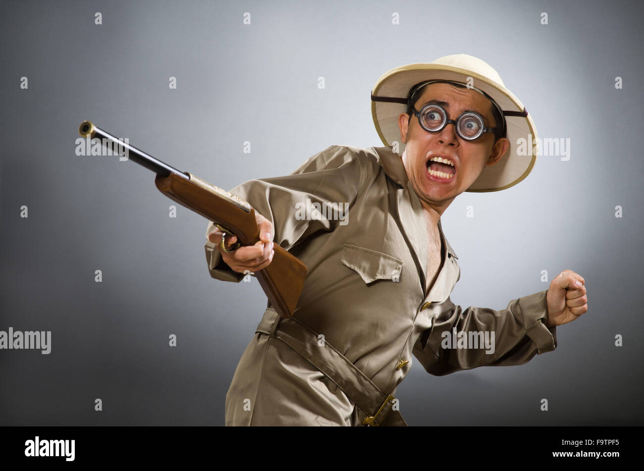 Man wearing pith helmet hi-res stock photography and images - Alamy