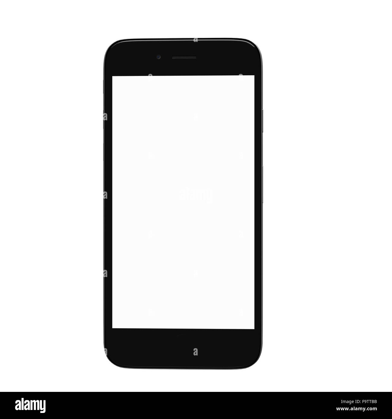 3D render of smart phone with blank screen Stock Photo