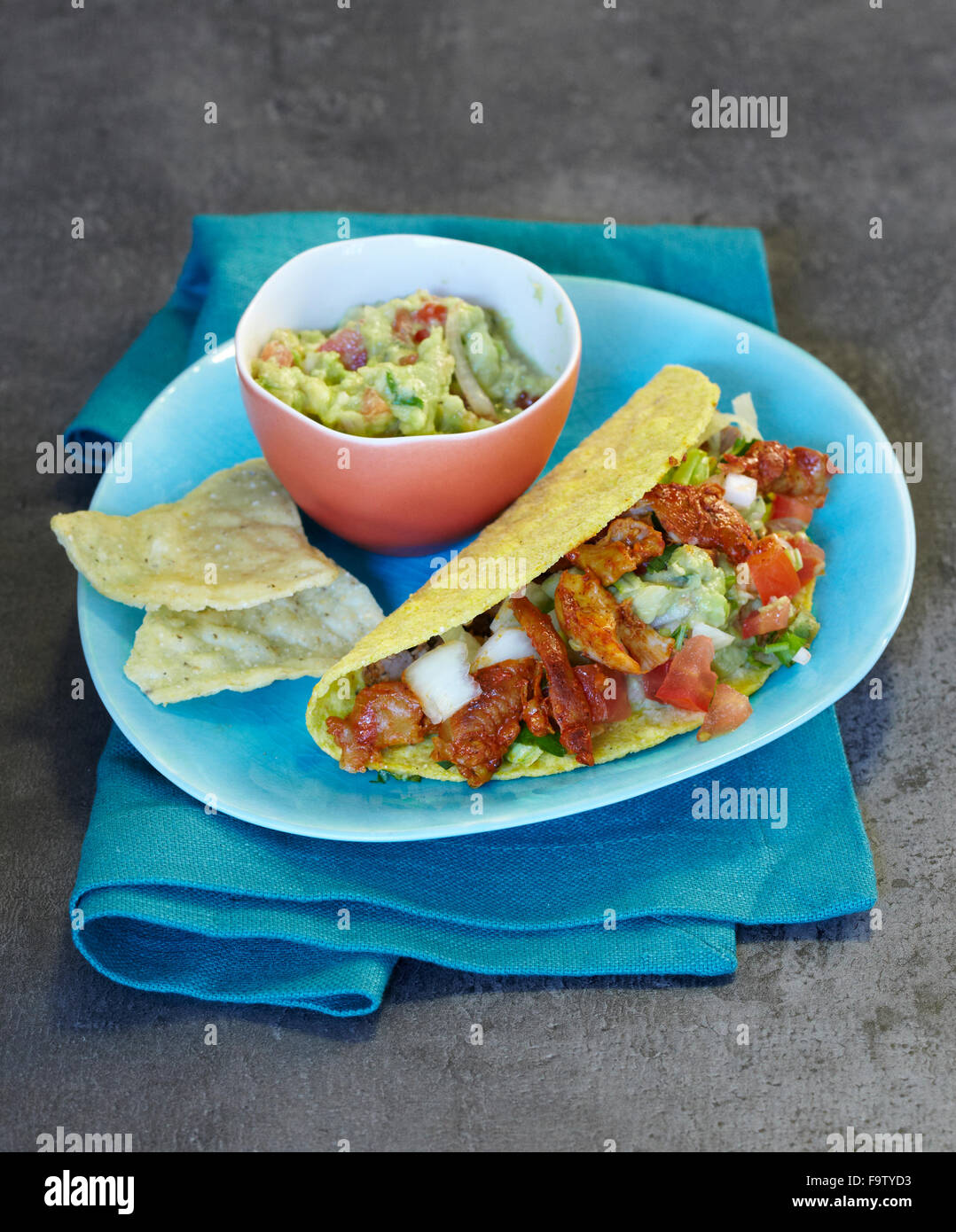 Tacos with chicken achiote Stock Photo Alamy