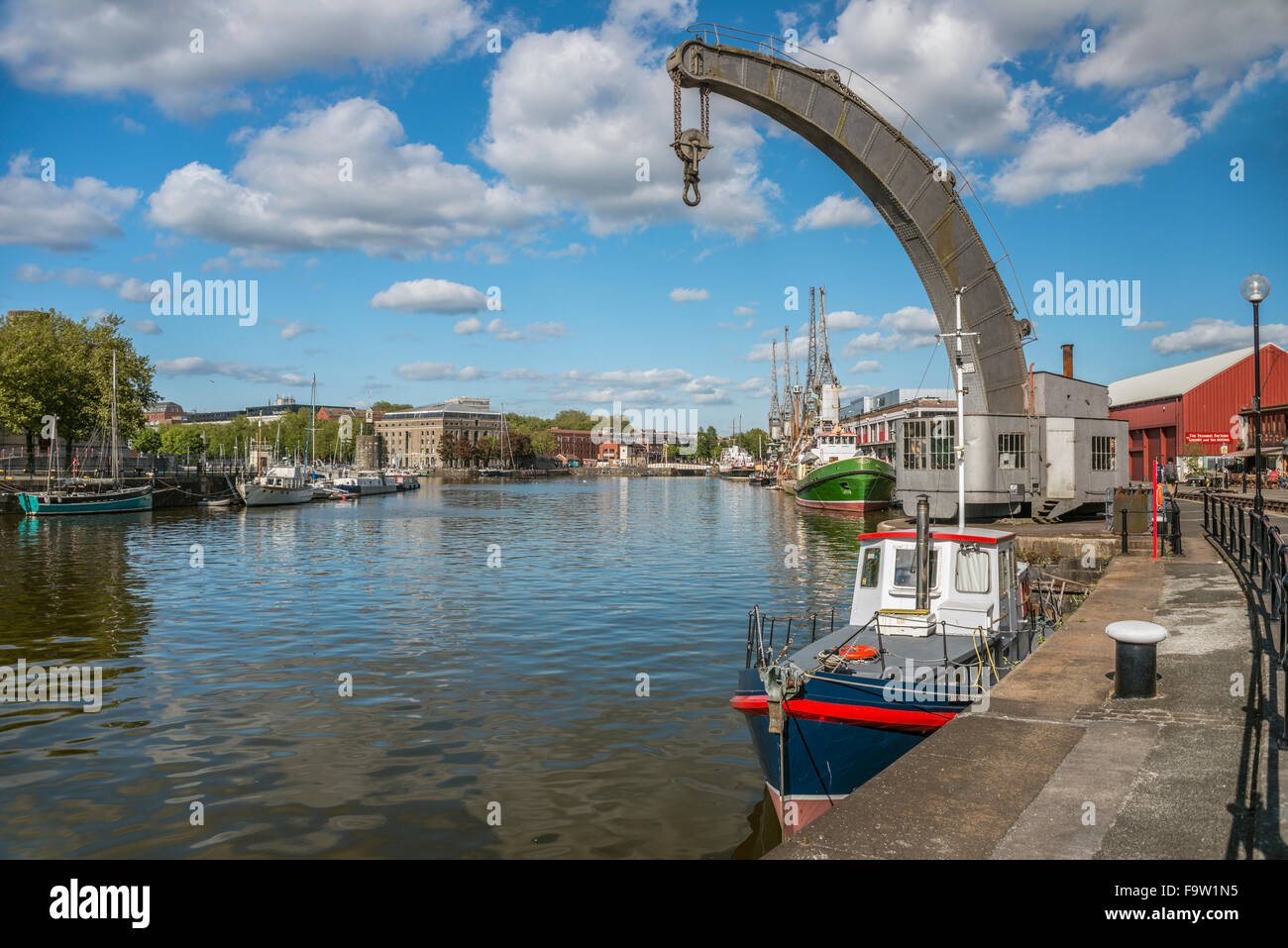 Tower Crane at the Bristol Harbor Railway and M-Shed Museum, Somerset, England, United Kingdom Stock Photo