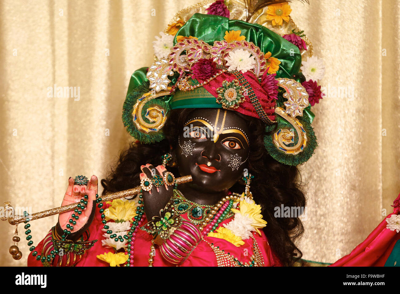 Statues of Krishna in an ISKCON temple Stock Photo Alamy