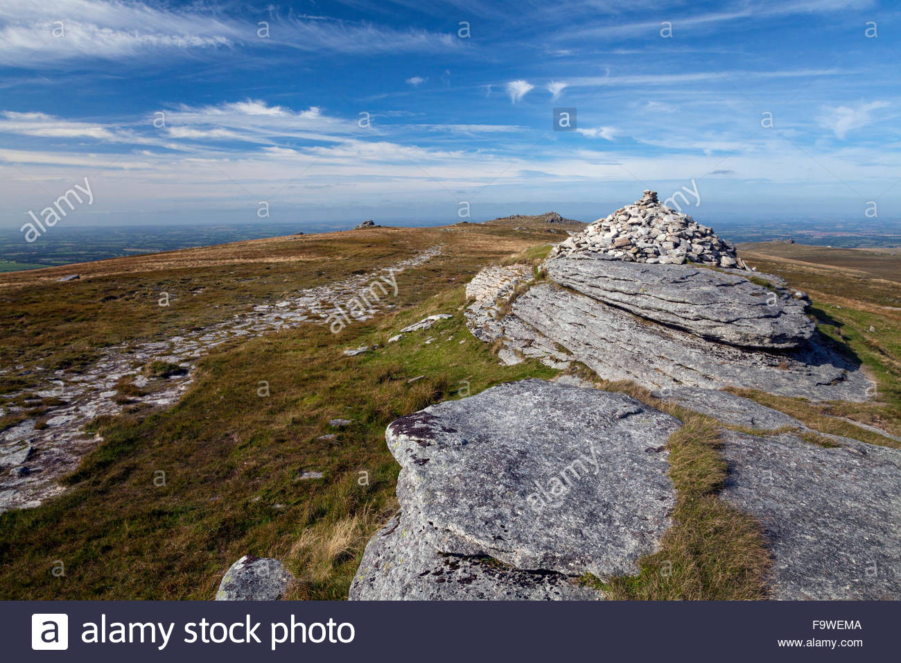 High Willhays to Yes Tor, the highest points in southern england Stock