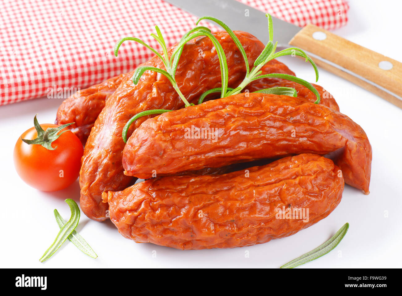 Kielbasa Mysliwska Lightly smoked and dried Polish sausages with