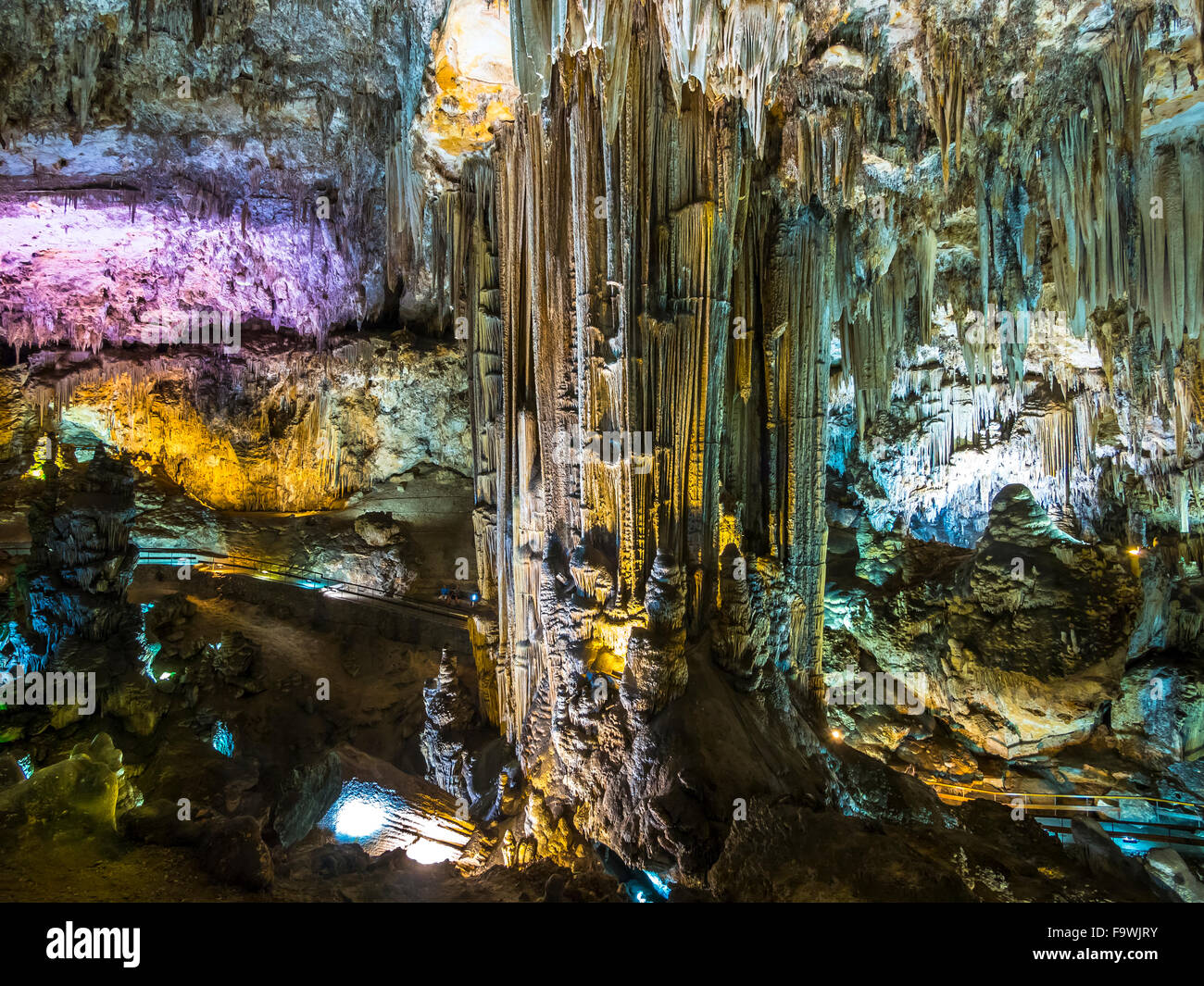 Spain, Andalusia, Nerja, Cuevas de Nerja, stalactites Stock Photo