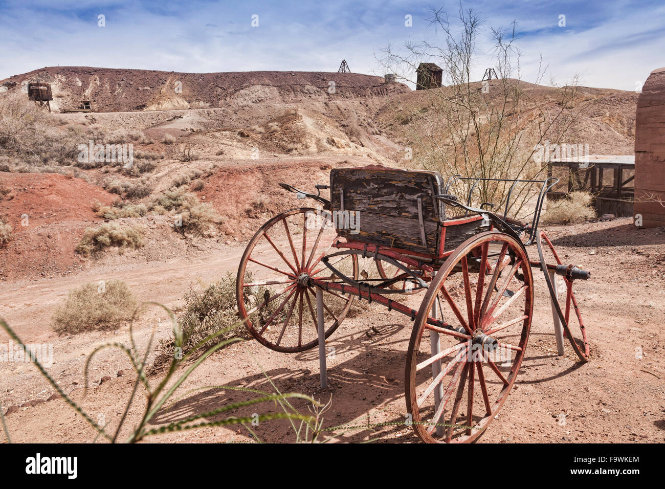 Ghost town in the Nevada desert.Calico former mining town, near Las
