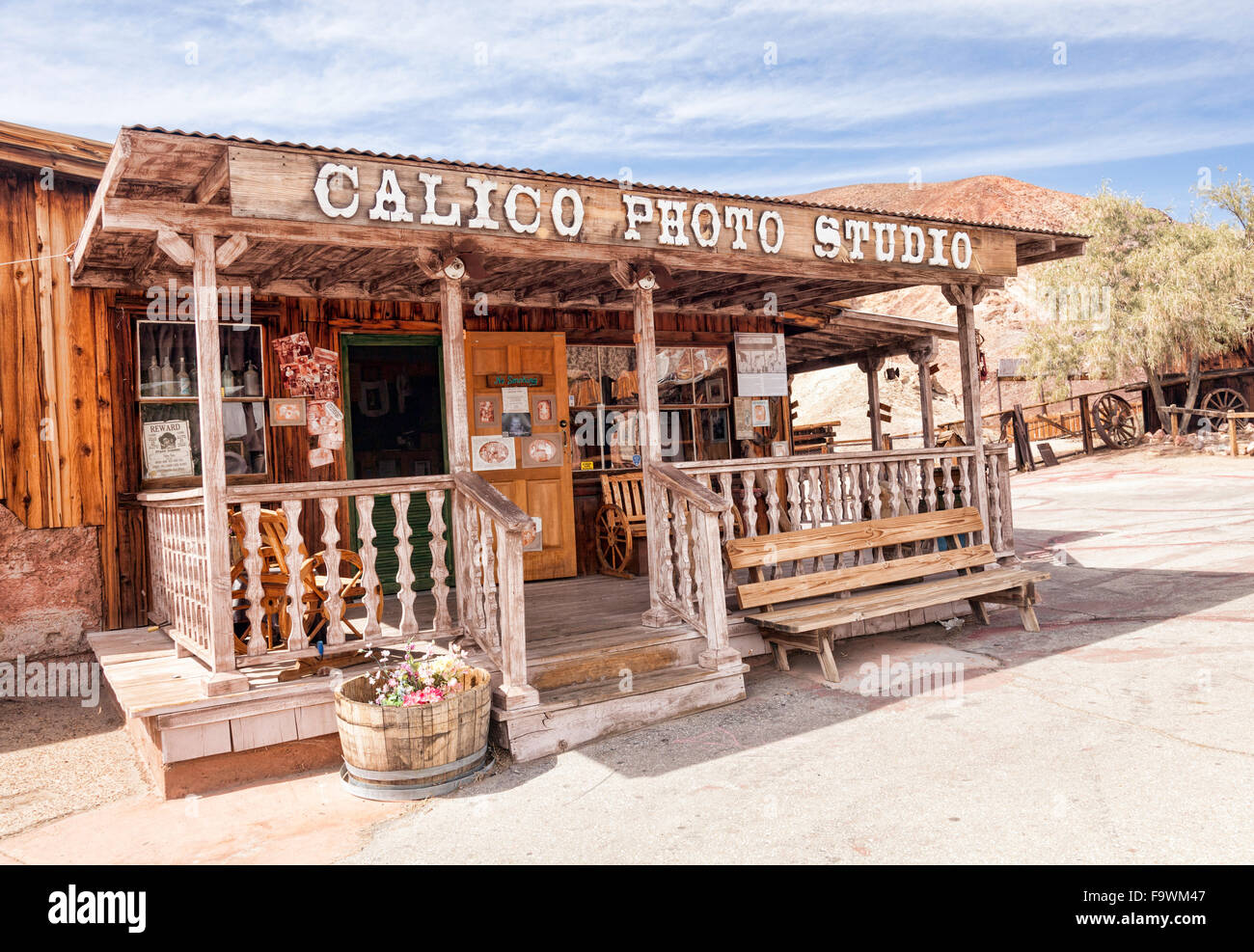 Ghost town in the Nevada desert.Calico former mining town, near Las