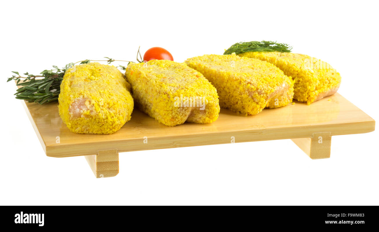 Frozen chicken cutlets Stock Photo Alamy