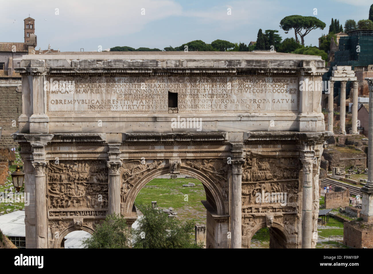 Building ruins and ancient columns in Rome, Italy Stock Photo - Alamy