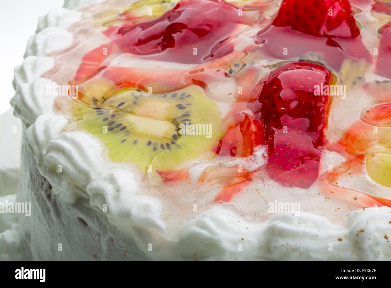 Cream cake with strawberry Stock Photo - Alamy