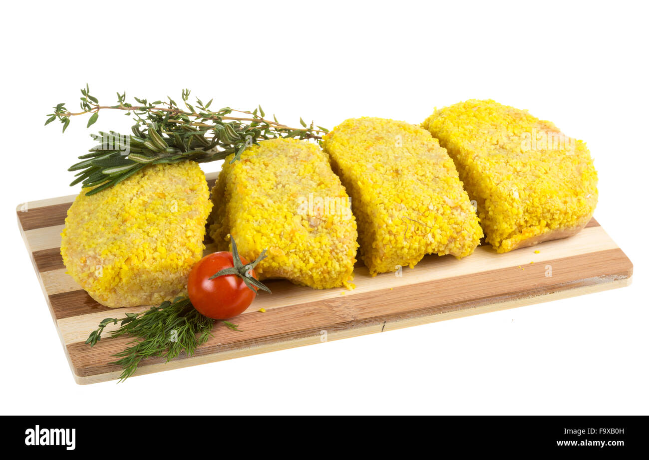 Frozen chicken cutlets Stock Photo Alamy