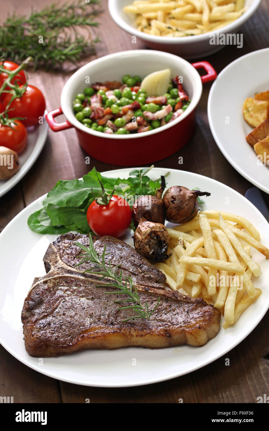 tbone steak,porterhouse steak,bistecca alla fiorentina Stock Photo Alamy