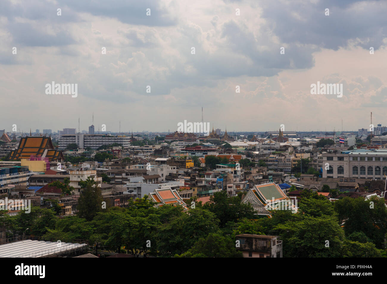 Bangkok city birds view Stock Photo