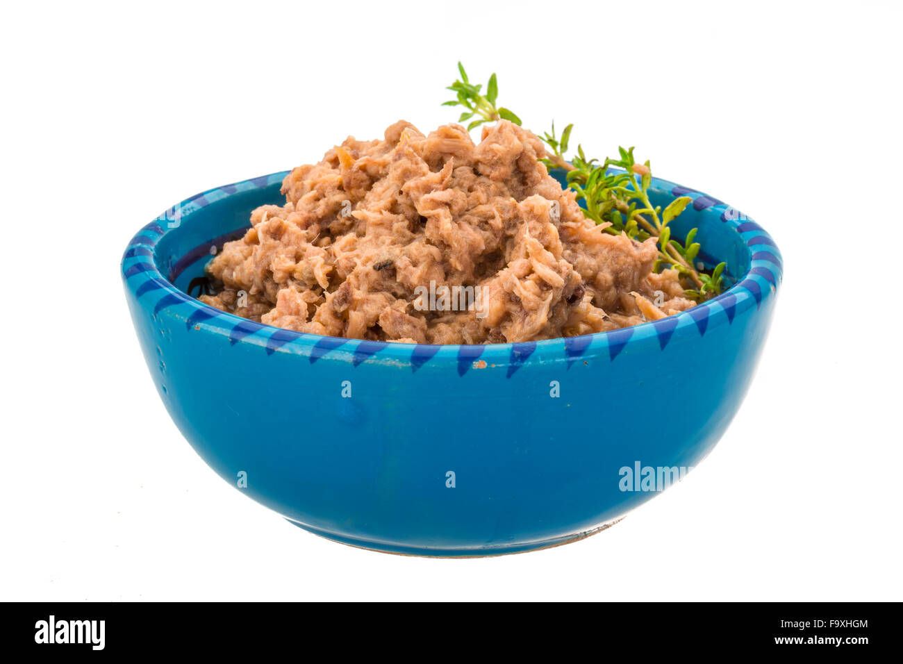 Canned tuna with thyme Stock Photo Alamy
