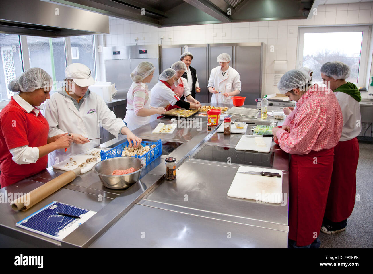 Vocational training to the larder cook Stock Photo Alamy