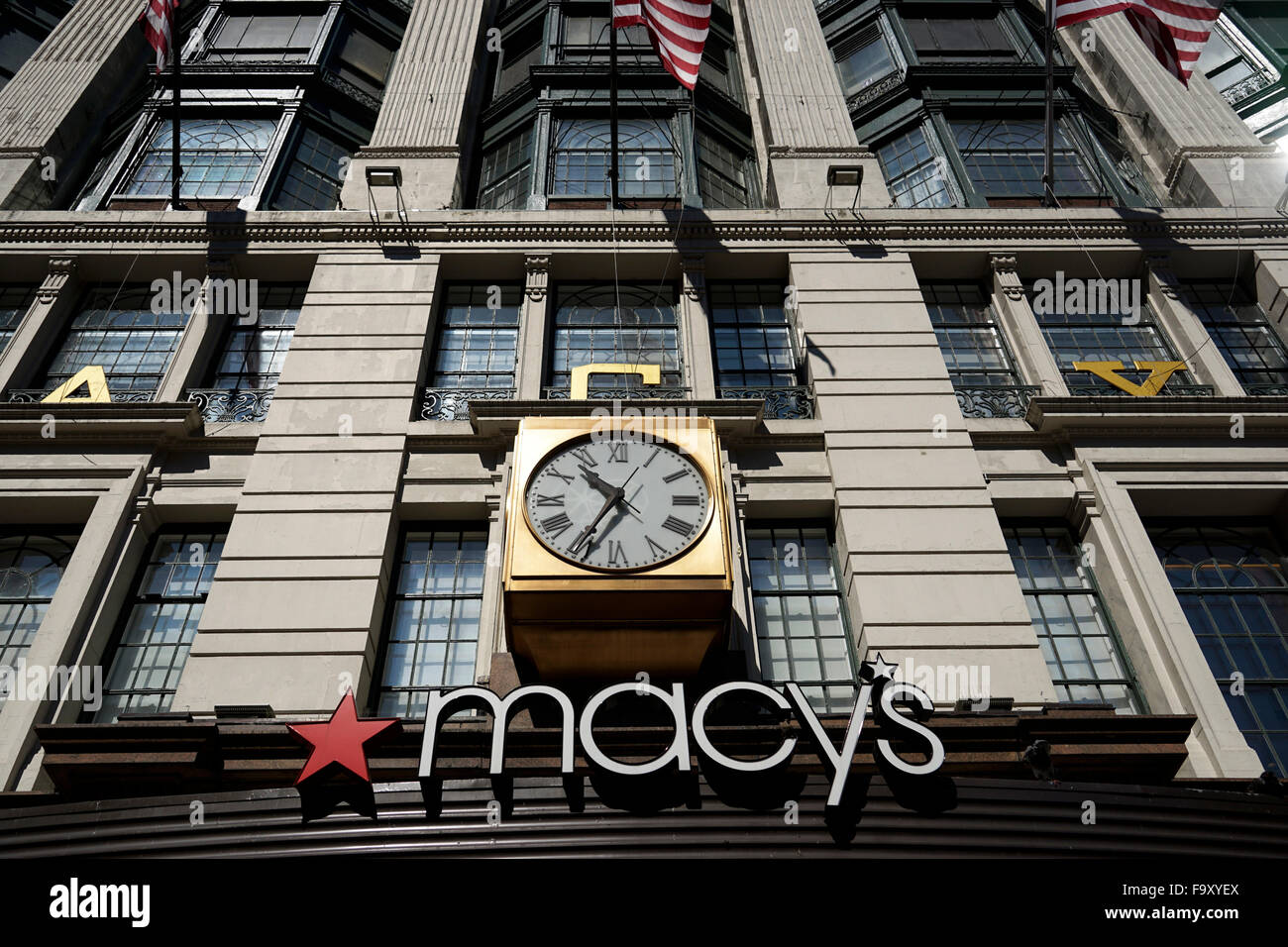 Day time view of Macy's Department Store facade at Herald Square in New ...