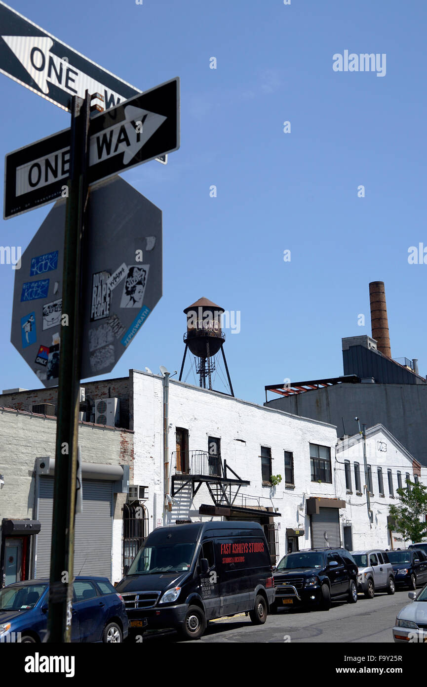 Street scene of Williamsburg. Brooklyn. New York. USA Stock Photo