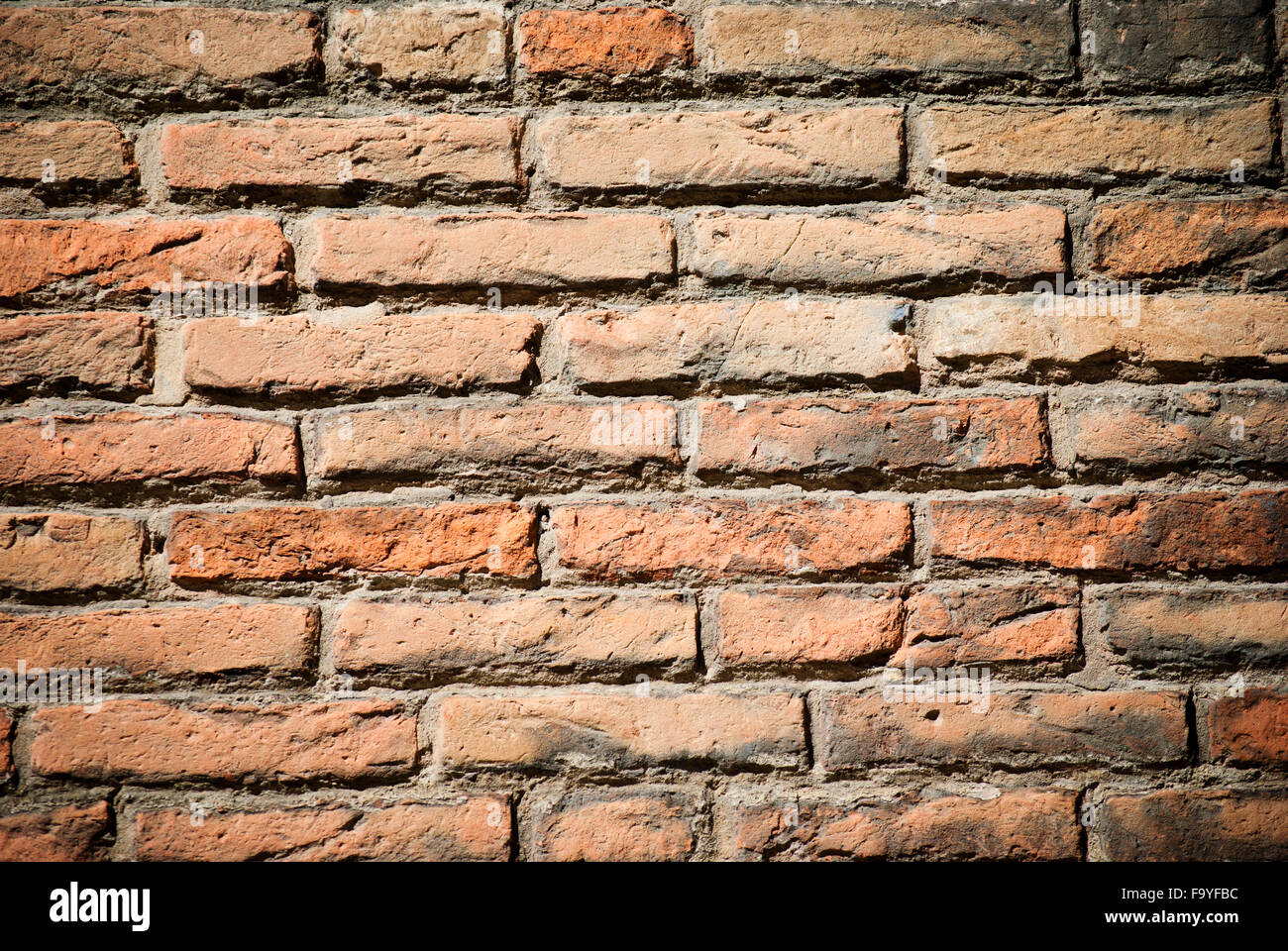 Old Red Brickwall Stock Photo