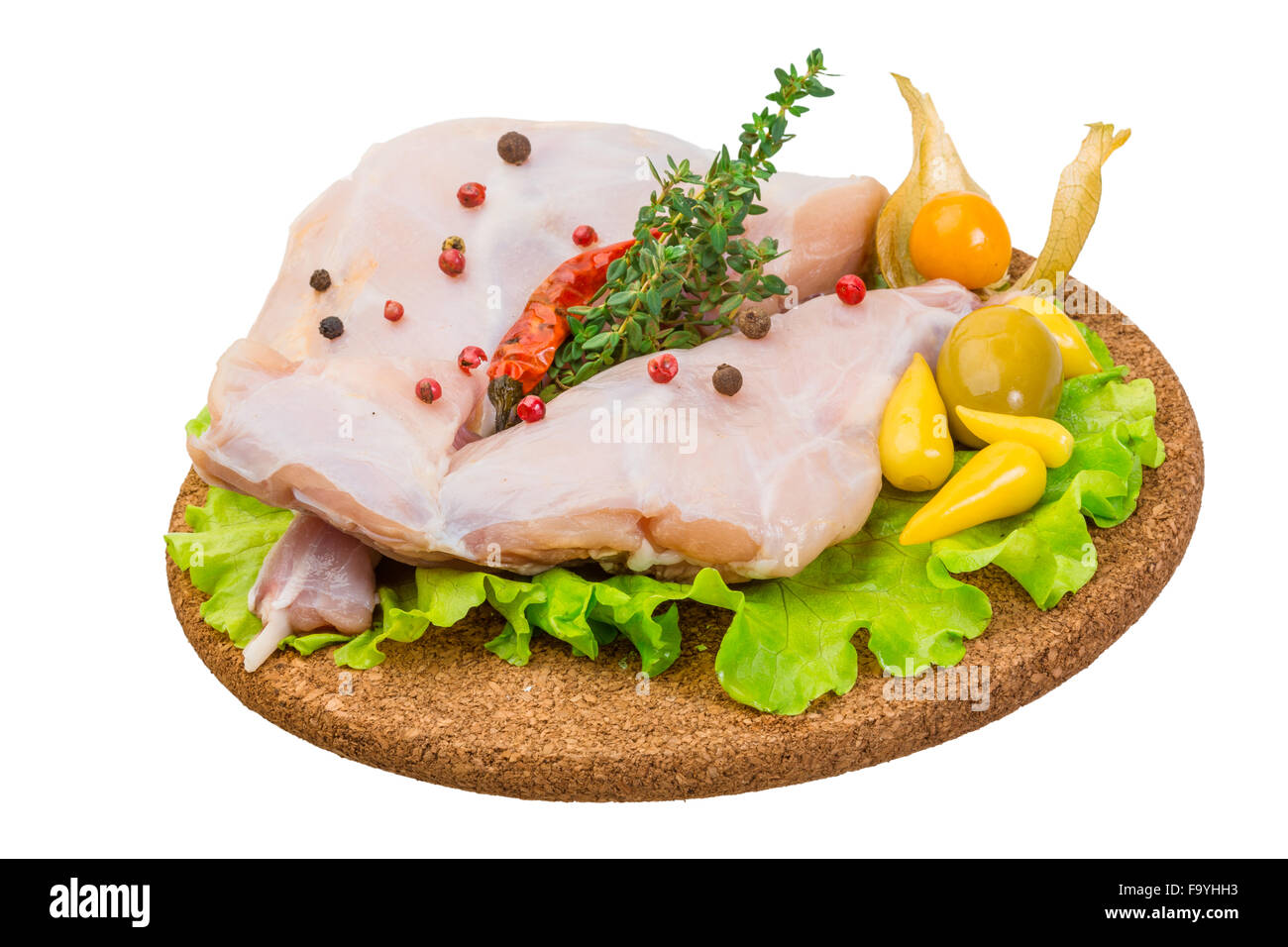 Sprite Rabbit Meat Raw rabbit meat with herbs and spices Stock Photo - Alamy