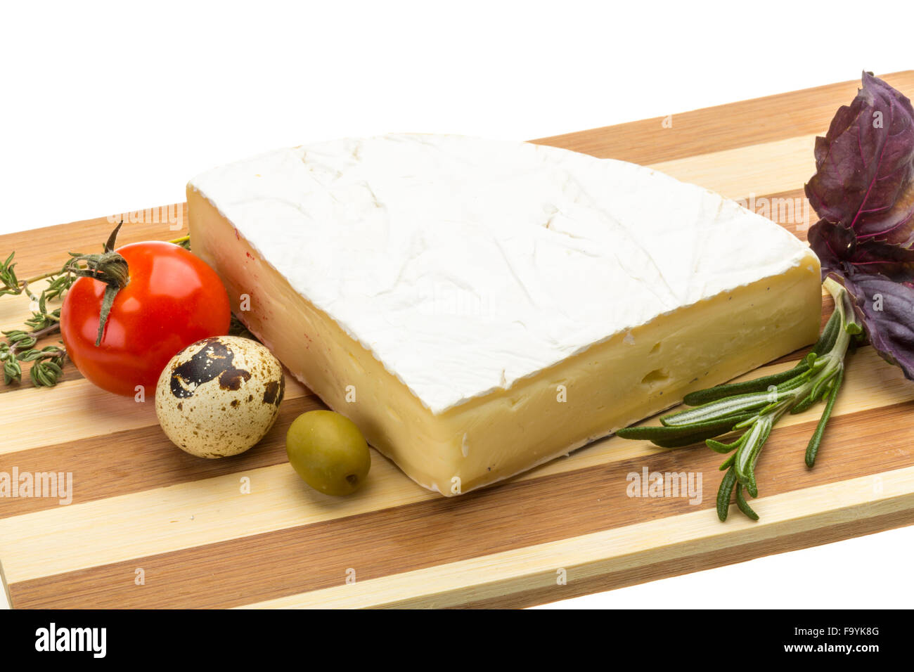Wedge of Gourmet Brie Cheese Stock Photo Alamy