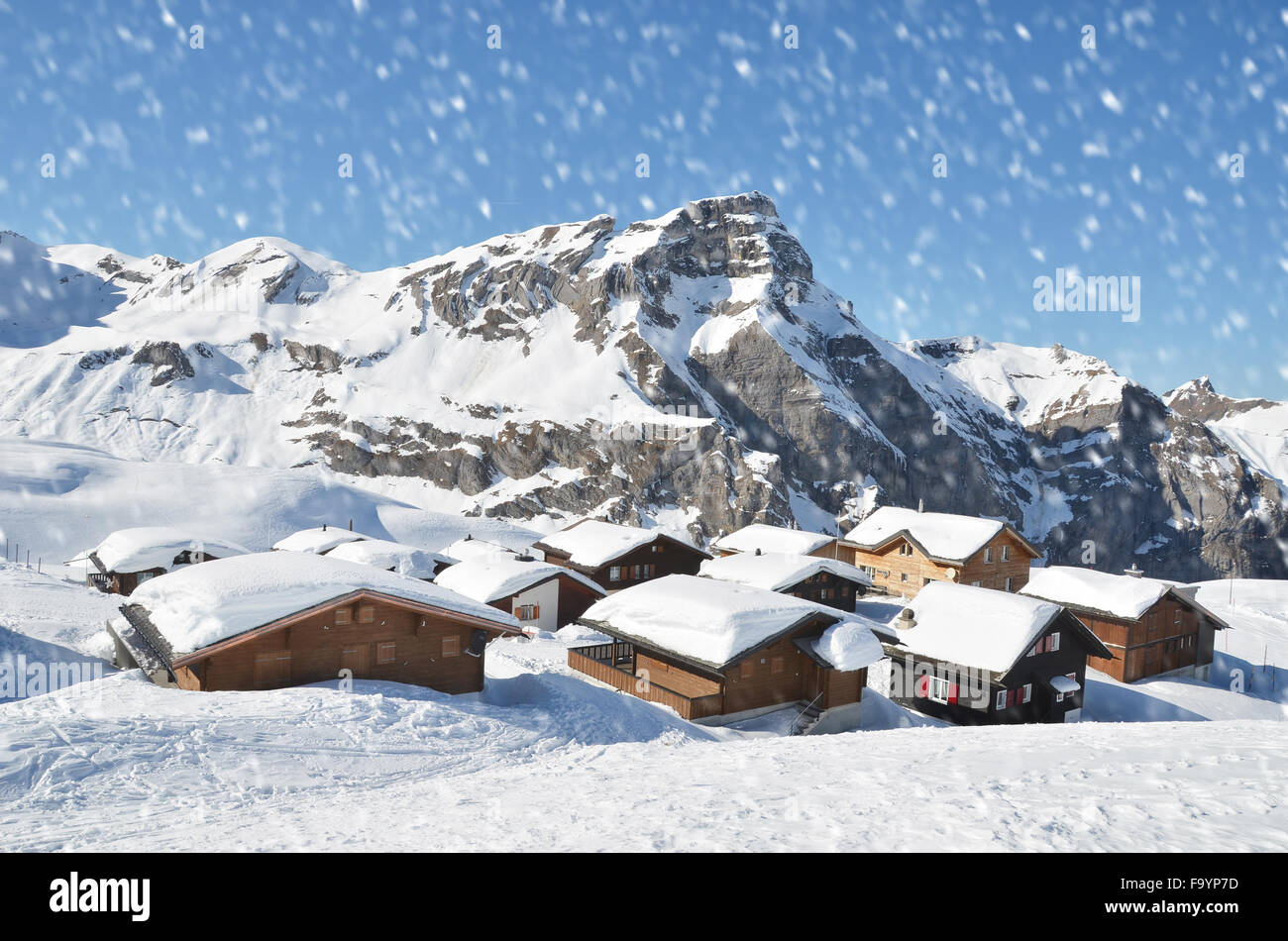 Winter in the Swiss Alps Stock Photo - Alamy
