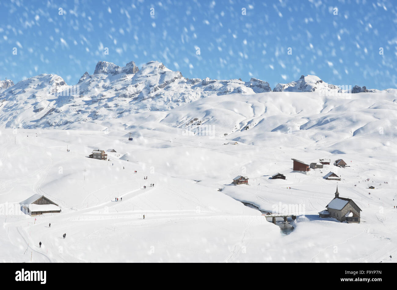 Winter in the Swiss Alps Stock Photo - Alamy