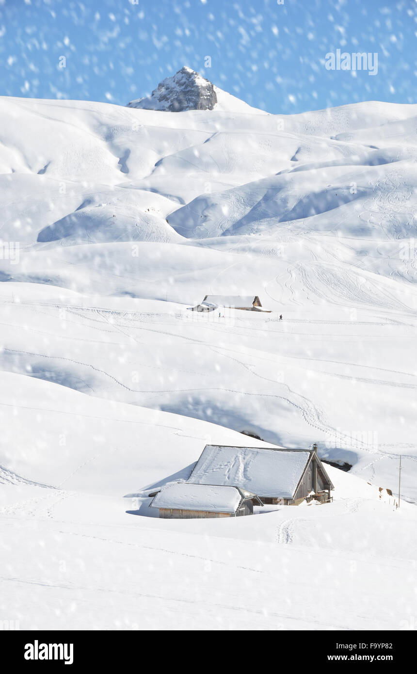 Winter in the Swiss Alps Stock Photo - Alamy