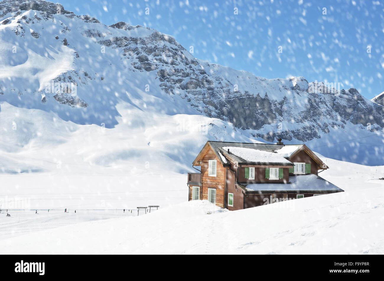 Winter in the Swiss Alps Stock Photo - Alamy