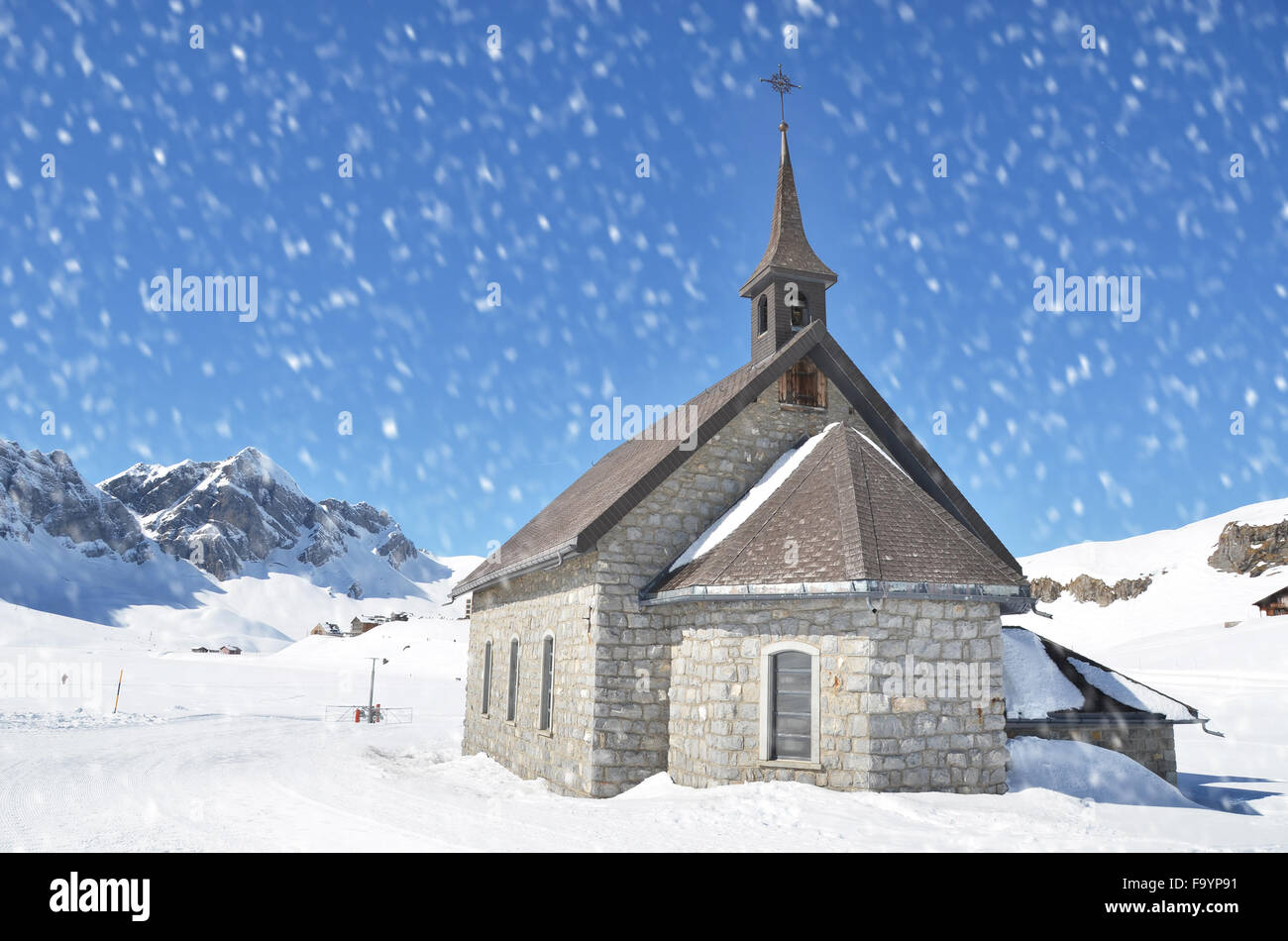 Winter in the Swiss Alps Stock Photo - Alamy