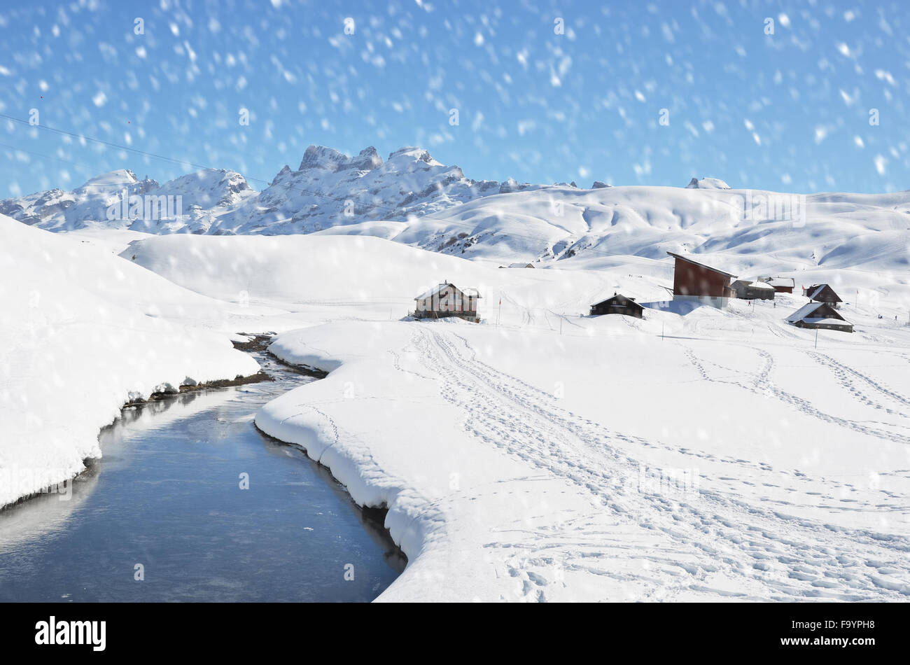 Winter in the Swiss Alps Stock Photo - Alamy