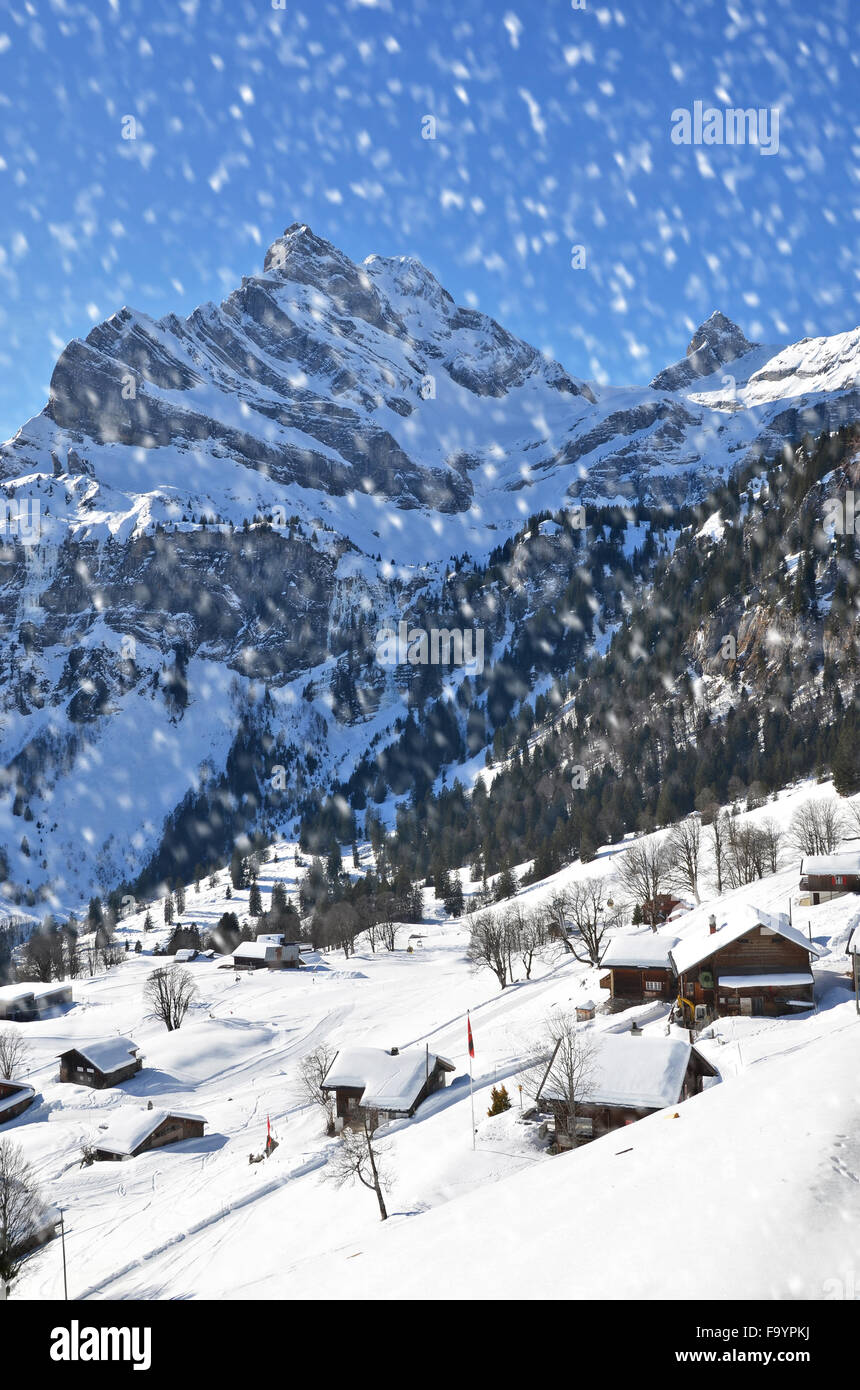 Winter in the Swiss Alps Stock Photo - Alamy