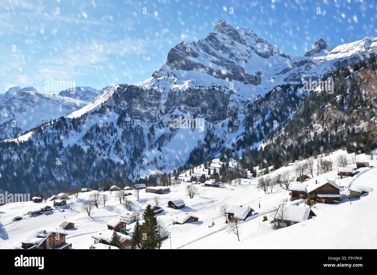 Winter in the Swiss Alps Stock Photo - Alamy