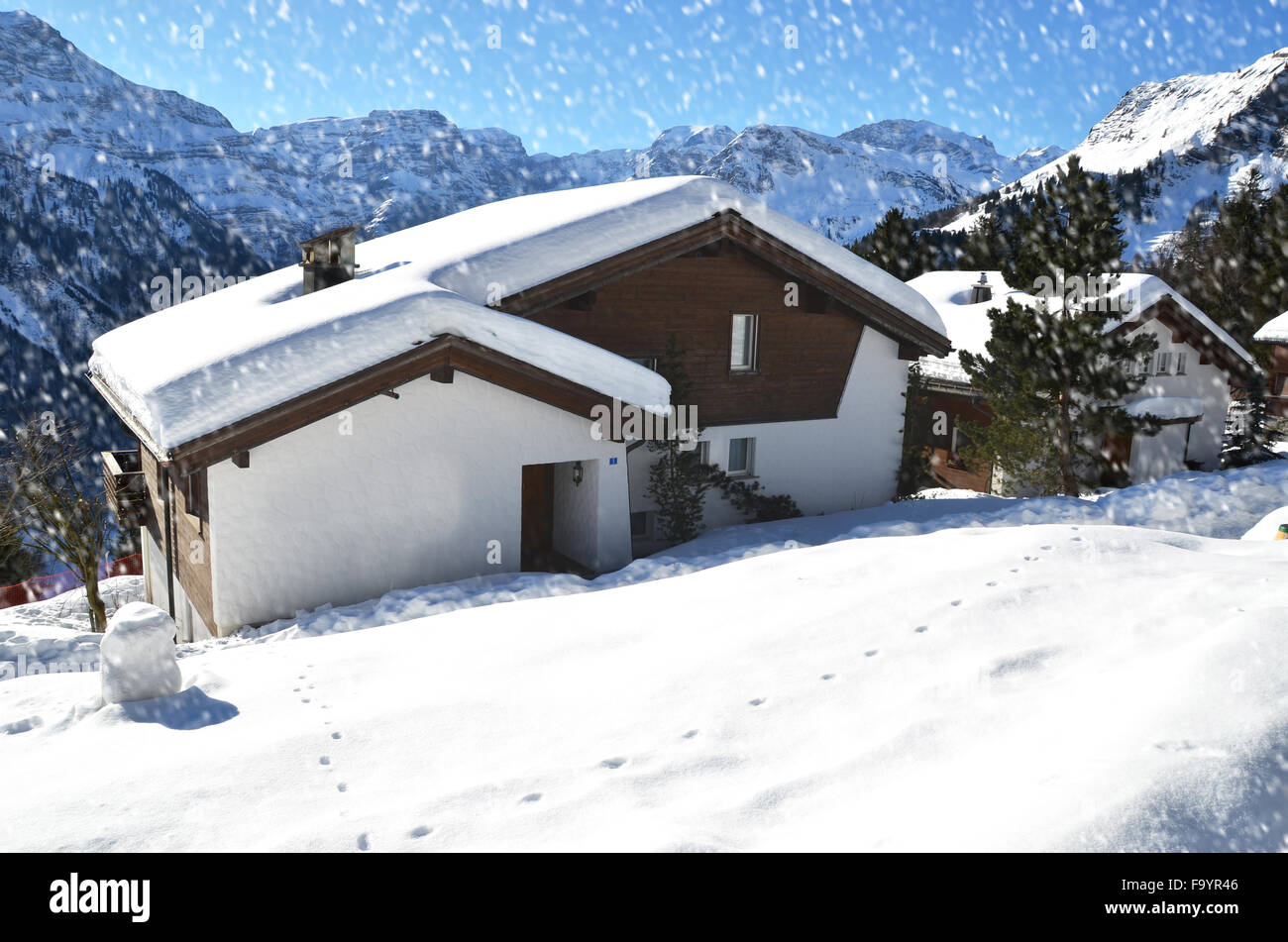 Winter in the Swiss Alps Stock Photo - Alamy